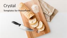  Presentation with kitchen towel - Presentation theme consisting of direction boards - food junk-food and unhealthy eating background and a lemonade colored foreground