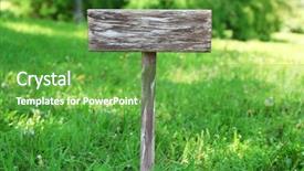  Presentation with signboard - Colorful presentation theme enhanced with direction boards - wooden signboard over grass outdoors backdrop and a seafoam green colored foreground