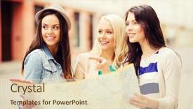  Presentation with lost - Cool new slide deck with direction in the city backdrop and a lemonade colored foreground