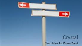  Presentation with direction - Beautiful slides featuring direction-signs-against-blue-sky backdrop and a light blue colored foreground