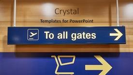  Presentation with airport - Beautiful PPT layouts featuring direction-signs-inside backdrop and a red colored foreground