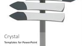  Presentation with direction - PPT layouts having direction-signs-isolated-on-white background and a white colored foreground