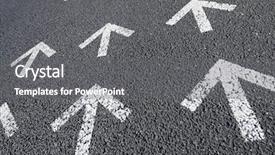  Presentation with cement - Presentation theme enhanced with directional arrows painted background and a gray colored foreground