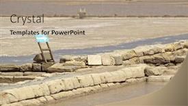  Presentation with directional - Cool new PPT layouts with directional-sign-in-the-middle backdrop and a coral colored foreground