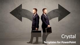  Presentation with young black couples hiking - Presentation theme with directions represented by black arrow background and a gray colored foreground