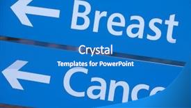  Presentation with breast cancer - Presentation design with directions to breast and cancer background and a teal colored foreground
