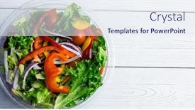  Presentation with vegan food - Theme with directly-above-close-up-shot background and a sky blue colored foreground