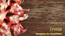  Presentation with above and beyond - Slides with directly-above-of-ribbon-ketupat background and a tawny brown colored foreground