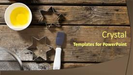  Presentation with food preparation - PPT theme featuring directly-above-shot-of-egg background and a tawny brown colored foreground