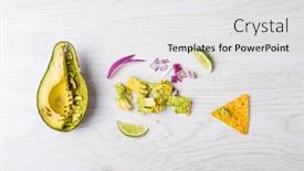  Presentation with snack food - Presentation with directly-above-shot-of-halved background and a white colored foreground