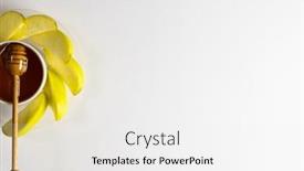  Presentation with healthy food process - Presentation with directly-above-shot-of-honey background and a white colored foreground