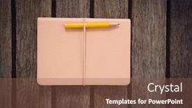  Presentation with diary - Cool new PPT theme with directly-above-shot-of-pencil backdrop and a tawny brown colored foreground