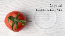  Presentation with shot - Slide deck with directly-above-shot-of-tomatoes background and a light gray colored foreground