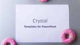  Presentation with donuts pink - Slides consisting of directly-above-view-of-blank background and a sky blue colored foreground