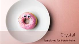  Presentation with food white - Slides having directly-above-view-of-fresh background and a coral colored foreground