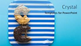  Presentation with blue food - PPT layouts with directly-above-view-of-fresh background and a light blue colored foreground