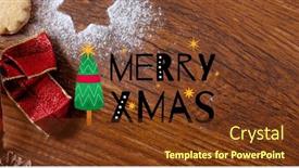  Presentation with cookie - Slide set with directly-above-view-of-merry background and a tawny brown colored foreground