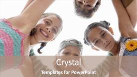  Presentation with huddle - Amazing presentation theme having directly below shot of children backdrop and a coral colored foreground