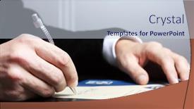  Presentation with director - Presentation design enhanced with director-in-private-office background and a lemonade colored foreground