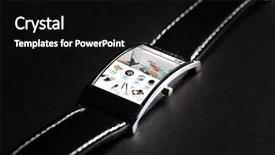  Presentation with web technology - Slide deck enhanced with directory mobile app - modern technology internet shopping object background and a  colored foreground