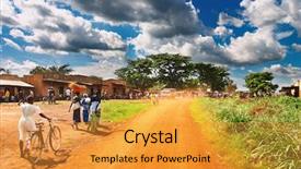  Presentation with dirt bike - Slide set consisting of dirt bike - african countryside background and a gold colored foreground