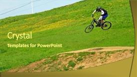  Presentation with extreme - Beautiful slides featuring dirt bike - extreme jump backdrop and a  colored foreground