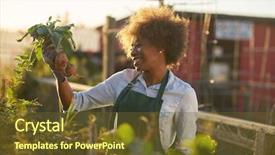  Presentation with agriculture african - Presentation featuring dirt in community urban background and a tawny brown colored foreground