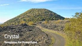  Presentation with dirt - Colorful presentation design enhanced with maqui - dirt path to mount ruvolo backdrop and a tawny brown colored foreground