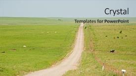  Presentation with open road motorcycles - Colorful PPT theme enhanced with dirt road and a fence backdrop and a lemonade colored foreground