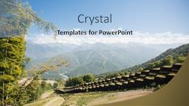  Presentation with forest road - Slide deck enhanced with dirt-road-and-forest-landscape background and a light blue colored foreground