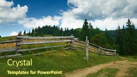  Presentation with ranch - Cool new PPT layouts with dirt-road-and-ranch-beautiful backdrop and a tawny brown colored foreground