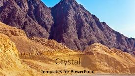  Presentation with volcanic rocks - Theme with dirt-road-fenced background and a gold colored foreground