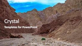  Presentation with dirt - Colorful slides enhanced with dirt road in dry multicolored mountains of eilat backdrop and a tawny brown colored foreground