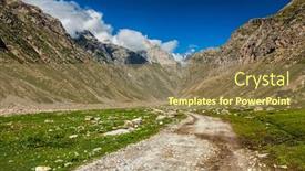  Presentation with himachal pradesh - Cool new slide deck with dirt-road-in-himalayas-lahaul backdrop and a tawny brown colored foreground
