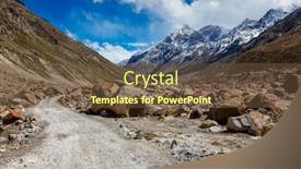 Presentation with himachal pradesh - PPT theme enhanced with dirt-road-in-himalayas-lahaul background and a tawny brown colored foreground
