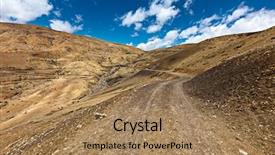  Presentation with himachal pradesh - Beautiful slides featuring dirt road in mountains himalayas backdrop and a  colored foreground