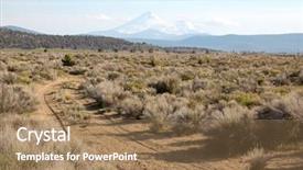 Presentation with dirt - Colorful PPT layouts enhanced with dirt road leading to mount shasta backdrop and a coral colored foreground