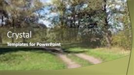  Presentation with dirt - Audience pleasing PPT theme consisting of dirt-road-natural-landscape backdrop and a tawny brown colored foreground