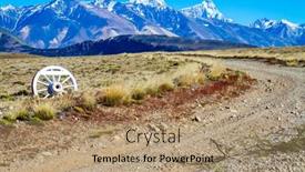  Presentation with dirt - Cool new slides with dirt-road-on-the-prairie backdrop and a coral colored foreground