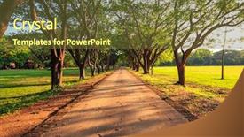  Presentation with dirt - Slide set consisting of sukhothai historic park garden thailand background and a tawny brown colored foreground