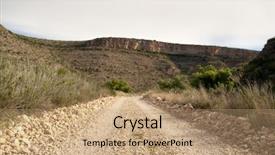  Presentation with dirt - Presentation theme having dirt road background and a coral colored foreground