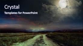  Presentation with country - Slide set consisting of dirt roads - country road leading background and a wine colored foreground