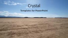  Presentation with mirage - Beautiful PPT theme featuring dirt roads - el mirage dry lake backdrop and a light blue colored foreground