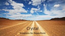  Presentation with road - Beautiful presentation featuring dirt roads - road in prairie backdrop and a yellow colored foreground