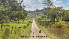  Presentation with dirt - Presentation having dirt-rural-road-in-belize background and a yellow colored foreground