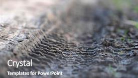  Presentation with dirt car - Presentation with dirt track racing - car or truck trace background and a gray colored foreground