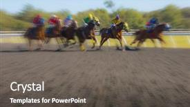  Presentation with dirt - Slide set consisting of dirt track racing - horse race colorful bright sunlit background and a dark gray colored foreground