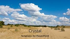  Presentation with racing - Audience pleasing PPT theme consisting of dirt track racing - path in sands under nice backdrop and a yellow colored foreground