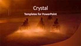  Presentation with dusk - PPT theme enhanced with dirt track racing - training trotters race in arena background and a wine colored foreground