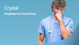  Presentation with bad breath - Amazing theme having dirty - handsome hispanic surgeon doctor man backdrop and a light blue colored foreground